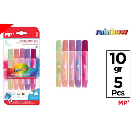 Lepidlo glitrové 5 barev po 10gr - Duha