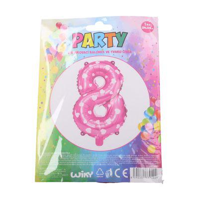 W-Balónek nafuk. číslo 8 růžový 818483
