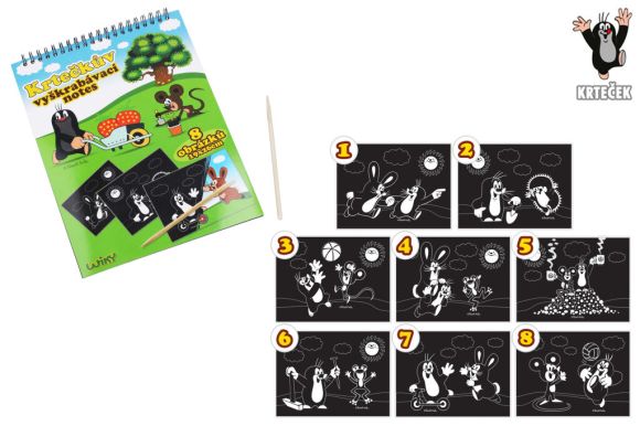 Notes vyškrabovací Krtek 8 listů