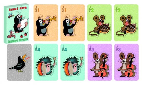 Karty Černý Petr - Krtek 7 - Hudebníci