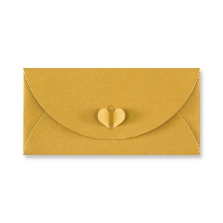 Barevná obálka DL LUX BUTTERFLY zlatá ,balení 20 ks