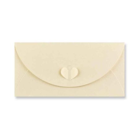 Barevná obálka DL LUX BUTTERFLY krémová ,balení 20 ks