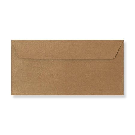 Barevná obálka DL zlatá bronzová texture ,balení 50 ks
