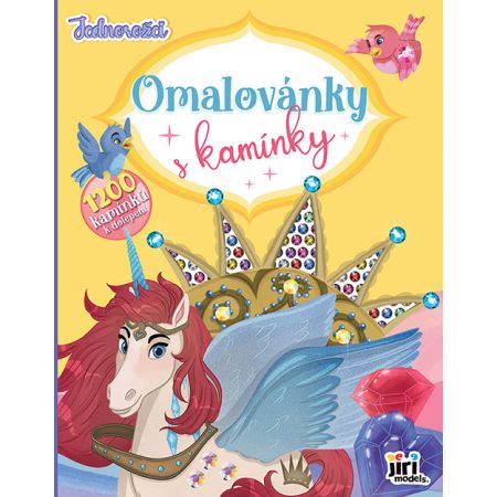 Omalovánky A4 s kamínky - Jednorožci