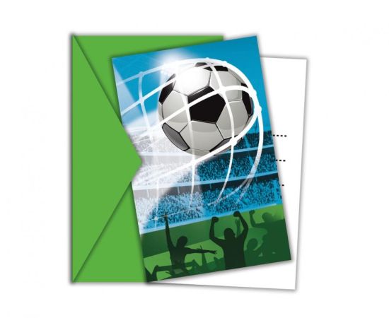 Pozvánky 6 ks Soccer Fans
