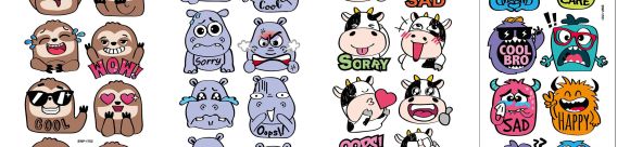 Samolepka 3D Emotion set 9 Samolepka 3D Emotion set 9