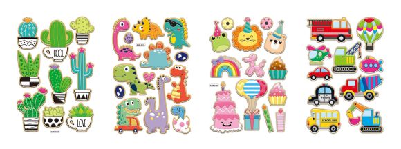 Samolepka 3D Embossed set 10