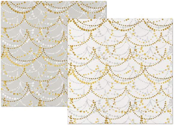 Papírový ubrousek Airlaid Reverse Design Festive Garland