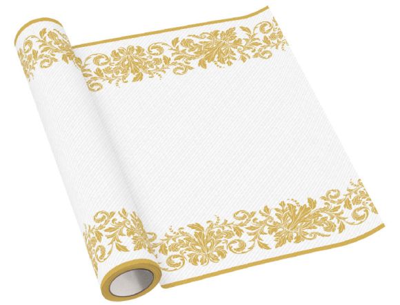 Běhoun stolní airlaid 40x500cm Golden Ornaments