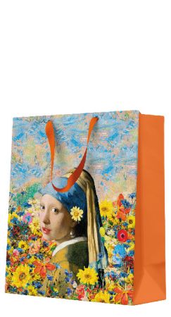 Papírová taška PAW střední Vermeers Floral Muse ,balení 10 ks Papírová taška PAW střední Vermeers Floral Muse ,balení 10 ks