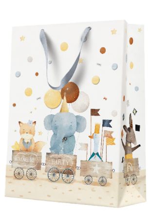 Papírová taška Paw lux maxi Train of Joy