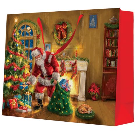 Vánoční taška Paw Santa is here XXL podélná ,balení 10 ks Vánoční taška Paw Santa is here XXL podélná ,balení 10 ks