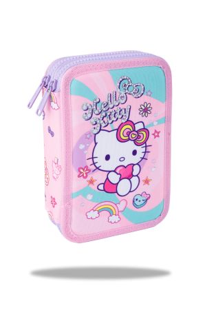 Penál 2 zipy Jumper Hello Kitty Pink 1 - vybavený Penál 2 zipy Jumper Hello Kitty Pink 1 - vybavený