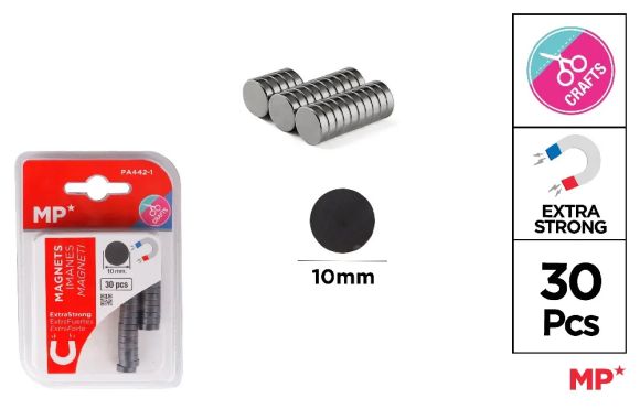 Magnety extra silné 15 mm 17 ks na blistru