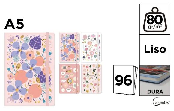 Notes A5 s gumou 96l  - Kytky