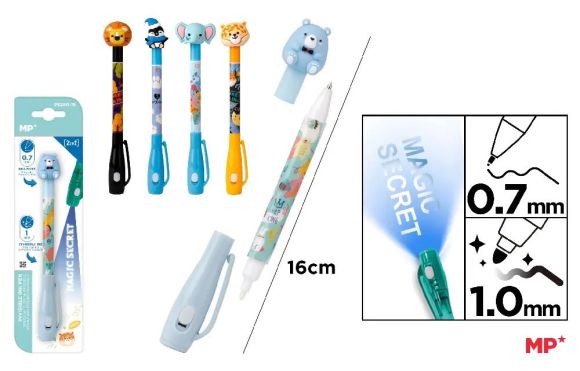 Propiska Secret Pen 2 in 1 na blistru se zvířátkem