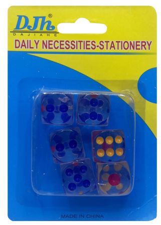 Hrací kostky 1,8 cm 6 ks