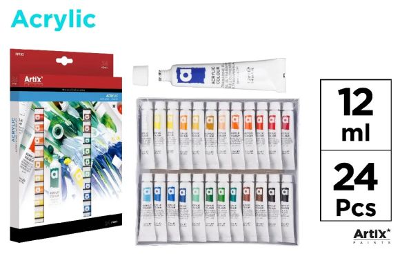 Barvy akrylové 12 ml 24 barev