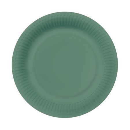 Papírový talíř velký - Eko tmavě zelený