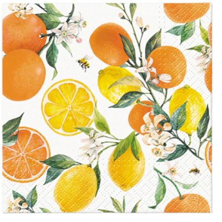 Ubrousky PAW Dekor C (20ks) Citrus with Bees