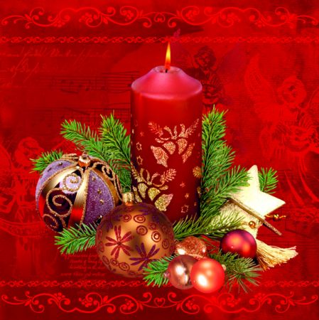 Ubrousky DAISY L (20ks) Red Candle & Baubles Red Ubrousky DAISY L (20ks) Red Candle & Baubles Red