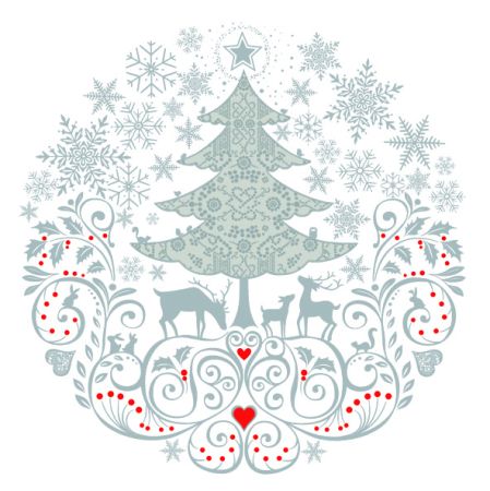 Ubrousky DAISY L (20ks) Christmas Cirkle Composition