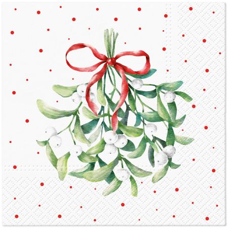 Ubrousky PAW Dekor L (20ks) Mistletoe Magic
