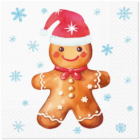 Ubrousky PAW Dekor L (20ks) Ginger Christmas