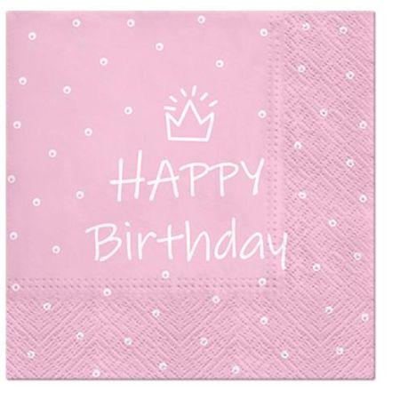 Ubrousky PAW Dekor L (20ks) Special Day (light pink)