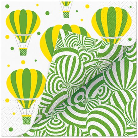 Ubrousky PAW Dekor L Duo (20ks) Striped Balloons