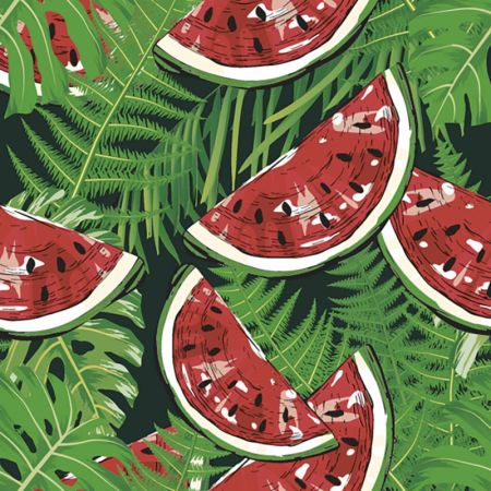 Ubrousky DAISY L (20ks) Watermelon on Green Fern Leaves Ubrousky DAISY L (20ks) Watermelon on Green Fern Leaves