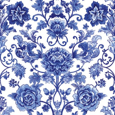 Ubrousky DAISY L (20ks) Blue Floral Pattern