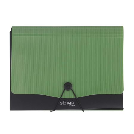 Složka A4 s 13 kapsami STRIGO zelená tmavá