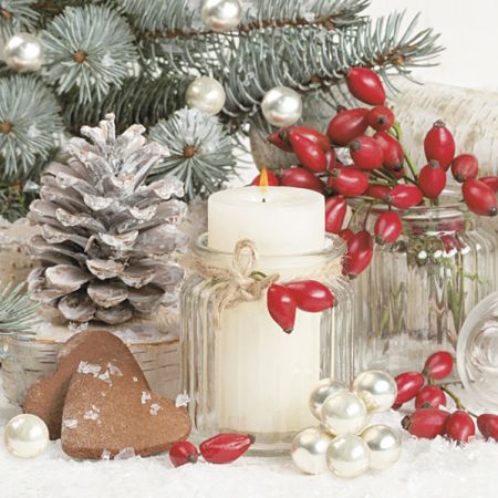 Ubrousky MAKI L (20ks) Snowy Winter Arrangement