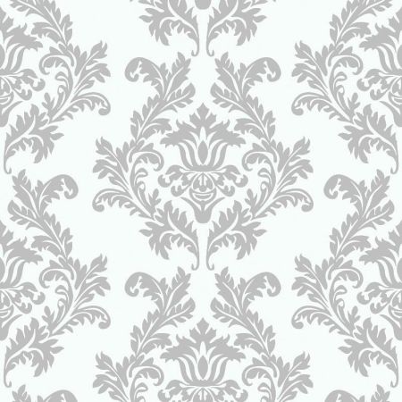 Ubrousky MAKI L (20ks) White & Silver Wallpaper