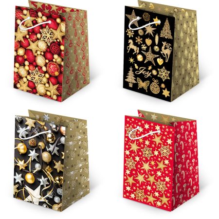 Tašky dárkové PAW SC T5-L Červeno černé ,balení 10 ks