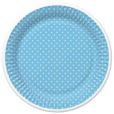 Papírový talíř malý - White Dots on Blue