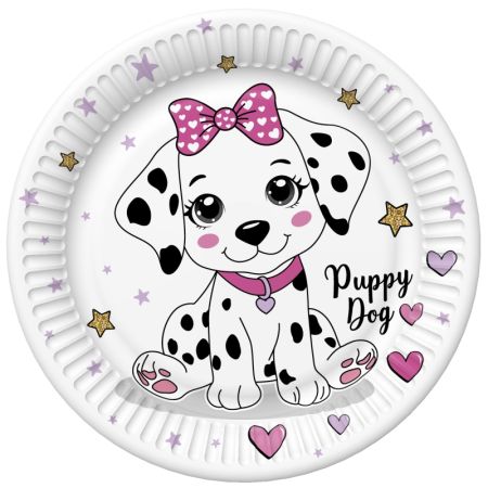 Papírový talíř malý - Charming Puppy Dog