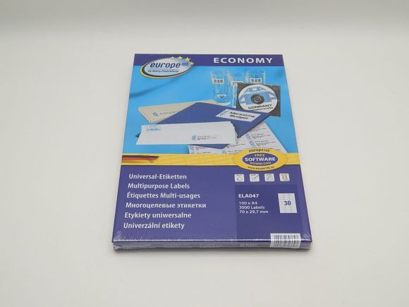 Etikety 70x29,7mm, bílé ELA047