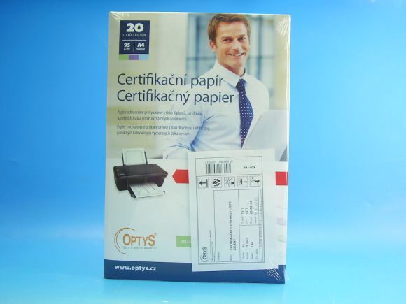 Papír certifikační ZELENÝ A4 /OP1577/