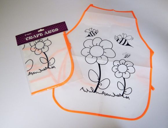 Zástěrka na VV k vybarvení - kytka  (171413)