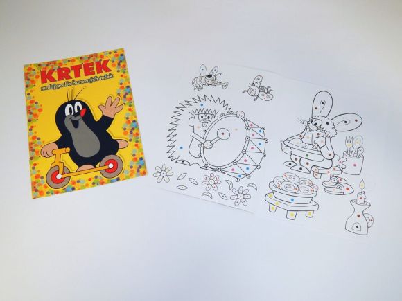 Maluj podle teček Krtek