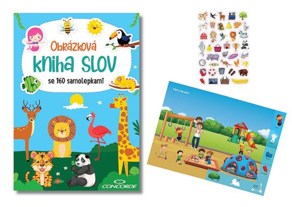 Obrázková kniha slov se samolepkami A3240
