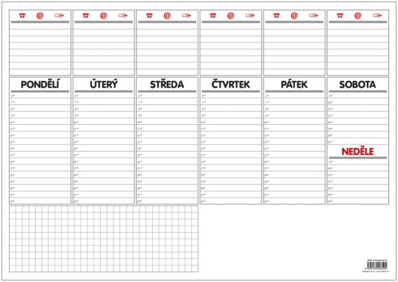 Plánovač stolní A3 - týd. mapa - 30 listů /OS090/