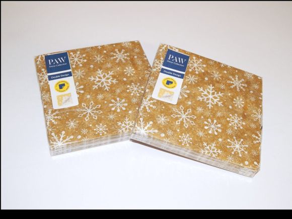 Ubrousky PAW oboustranné - zlaté vločky