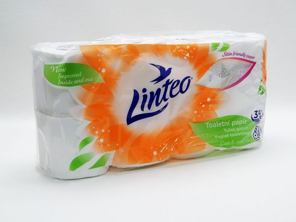 Papír toaletní LINTEO 3-vrstvý,8 rol,100%celull