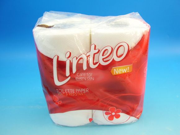 Papír toaletní LINTEO Classic bílý, 2.vrstvý, 4x17m, 206160