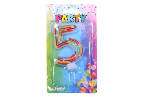 Párty svíčka číslo 5 Čárky (W017551)