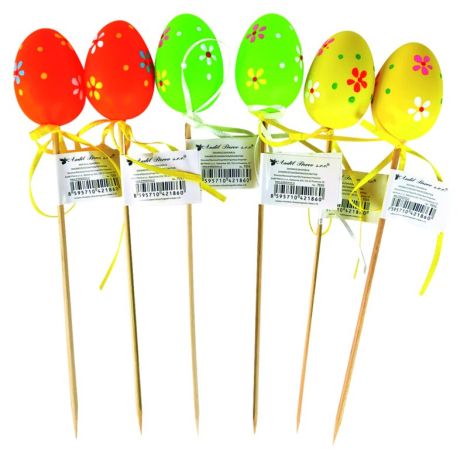 Vajíčko plastové 6 cm + špejle /7555