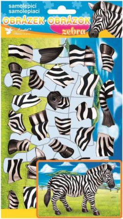 Skládačka samolepicí zebra 14 x 25 cm / 6629